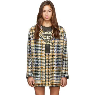 Shop Mcq By Alexander Mcqueen Mcq Alexander Mcqueen Multicolor Check Pocket Coat In 1982 Check