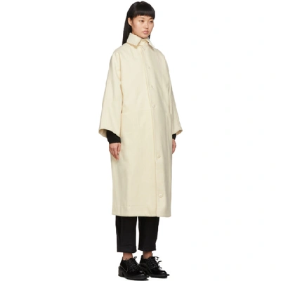 Shop Toogood Off-white 'the Doorman' Coat In Chalk