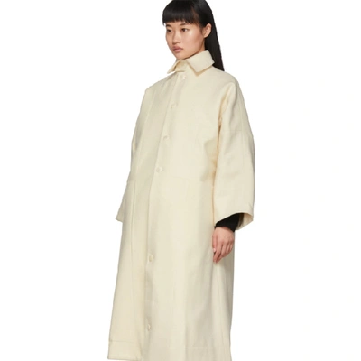 Shop Toogood Off-white 'the Doorman' Coat In Chalk