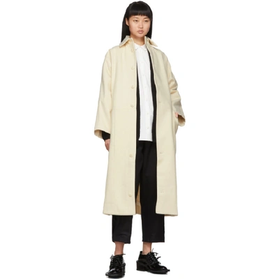 Shop Toogood Off-white 'the Doorman' Coat In Chalk