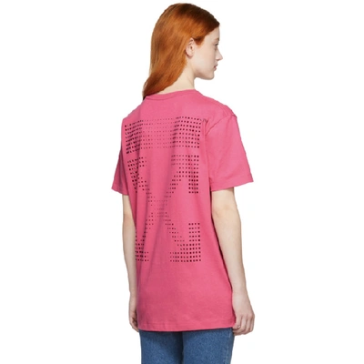 Shop Off-white Ssense Exclusive Pink Cross Slim T-shirt