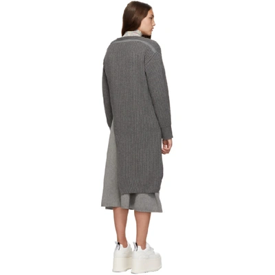 Shop Stella Mccartney Grey Slashed Sweater In 1262 Grey
