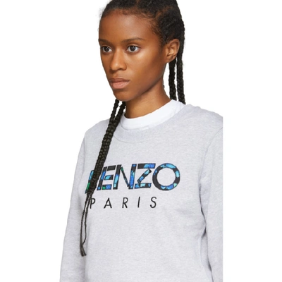 Shop Kenzo Grey  Paris Sweatshirt In 93 Pale Gre