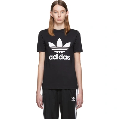 Shop Adidas Originals Black Trefoil Logo T-shirt