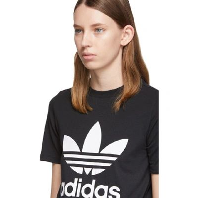 Shop Adidas Originals Black Trefoil Logo T-shirt