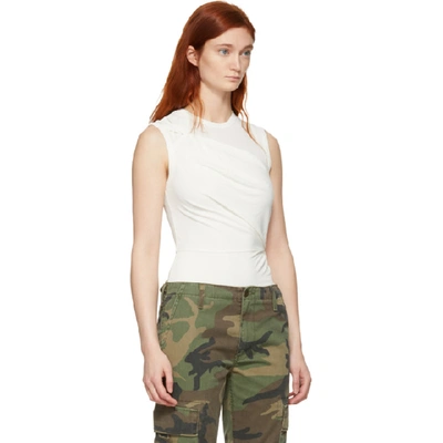 Shop Alexander Wang T Alexanderwang.t Off-white Twisted Top In 104 Cream