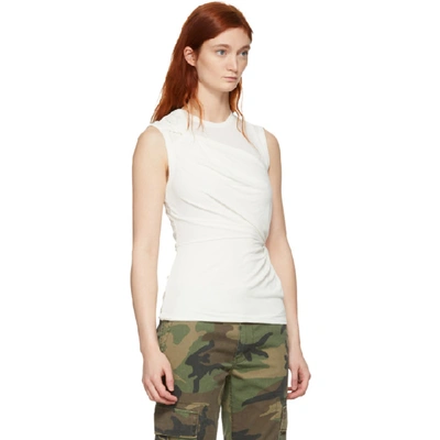 Shop Alexander Wang T Alexanderwang.t Off-white Twisted Top In 104 Cream