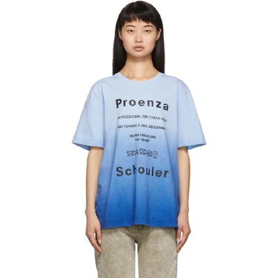 Shop Proenza Schouler Blue Care Label T-shirt