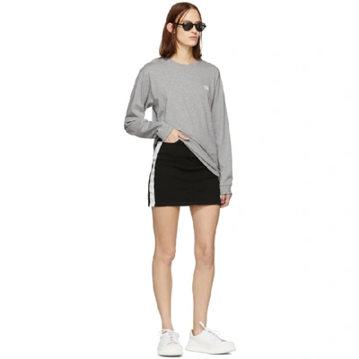 Shop Acne Studios Grey Elwood Face Long Sleeve T-shirt