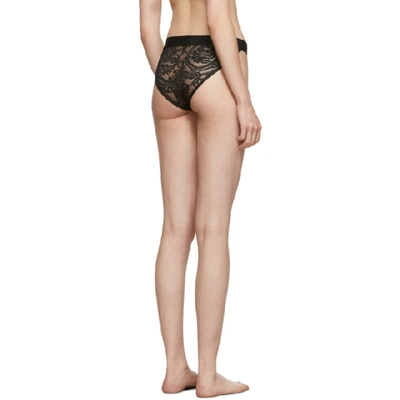 Shop Versace Underwear Black Lace Band Brief In A1008 Black