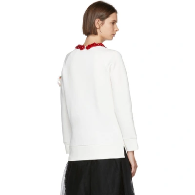 Shop Moncler Genius 4 Moncler Simone Rocha White Necklace Sweatshirt In 034 White