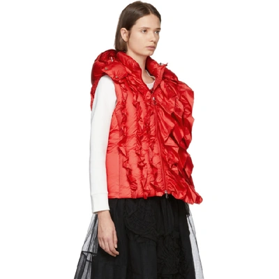 Shop Moncler Genius 4 Moncler Simone Rocha Red Down Marianne Vest In 45i Red