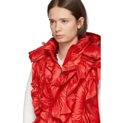 Shop Moncler Genius 4 Moncler Simone Rocha Red Down Marianne Vest In 45i Red