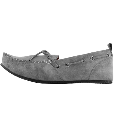 Shop Superdry Clinton Moccasin Slippers Grey