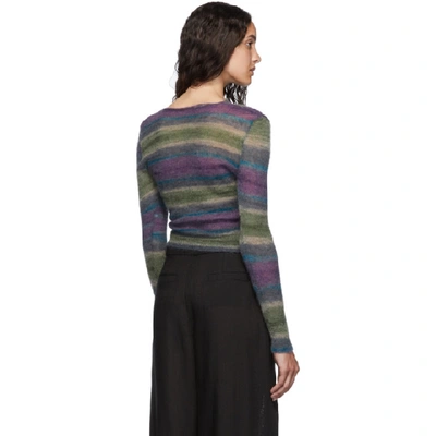 Shop Jacquemus Purple Stripe La Maille Pau Sweater In Stripe Purp