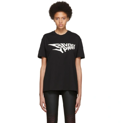 Shop Givenchy Black Glow-in-the-dark Logo T-shirt