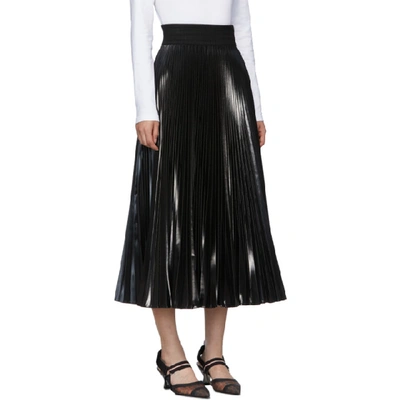 Shop Fendi Black Pleated Resin Skirt In F0gme Black