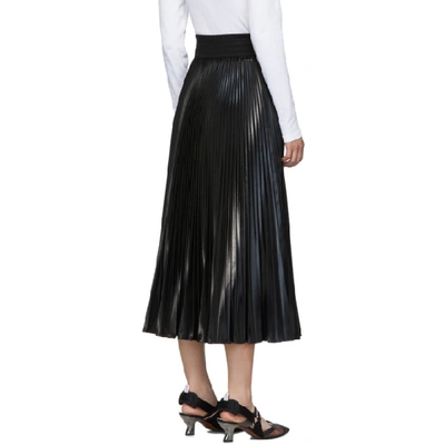 Shop Fendi Black Pleated Resin Skirt In F0gme Black