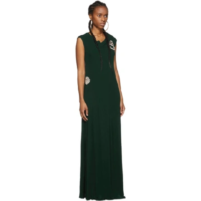 Shop Jw Anderson Green Drape Jersey Dress In 545 Shamroc