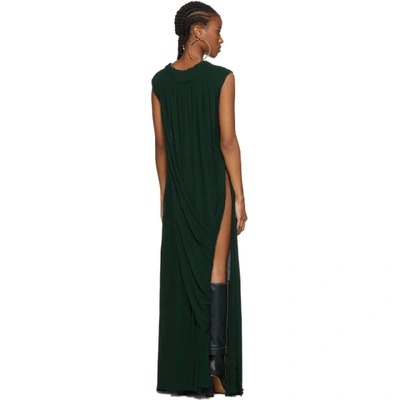 Shop Jw Anderson Green Drape Jersey Dress In 545 Shamroc