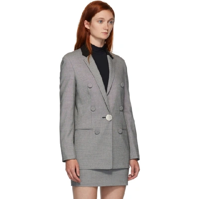 Shop Alexander Wang Black & White Notched Lapel Blazer