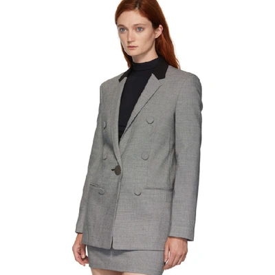 Shop Alexander Wang Black & White Notched Lapel Blazer