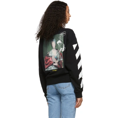 Shop Off-white Black Diag Mariana De Silva Over Sweatshirt In Black Multi