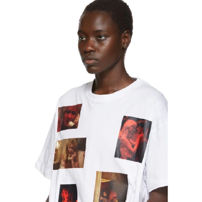 Shop Raf Simons White Six Picture T-shirt In 00010 White