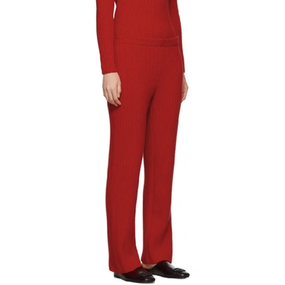 Shop Balenciaga Red Wool And Cashmere Lounge Pants In 6400 Red