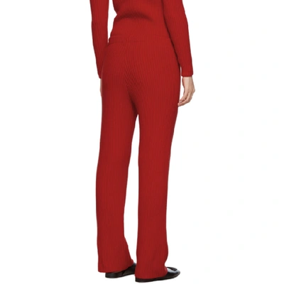 Shop Balenciaga Red Wool And Cashmere Lounge Pants In 6400 Red