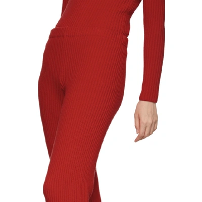 Shop Balenciaga Red Wool And Cashmere Lounge Pants In 6400 Red