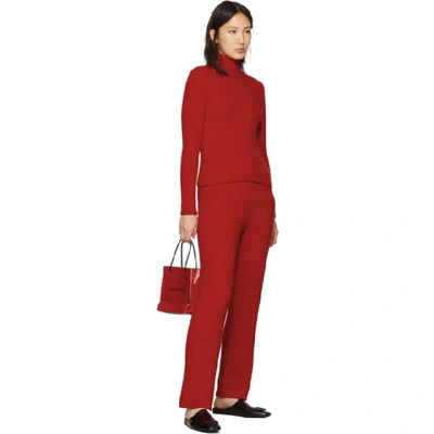 Shop Balenciaga Red Wool And Cashmere Lounge Pants In 6400 Red