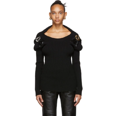 Shop Bottega Veneta Black Techno Wool Sweater In 1000 Black