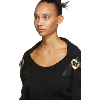 Shop Bottega Veneta Black Techno Wool Sweater In 1000 Black
