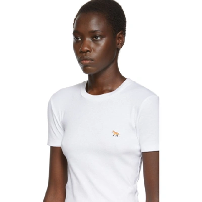 Shop Maison Kitsuné Maison Kitsune White Fox T-shirt