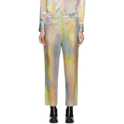 Shop Sies Marjan Multicolor Satin Willa Cropped Trousers In Multi Print