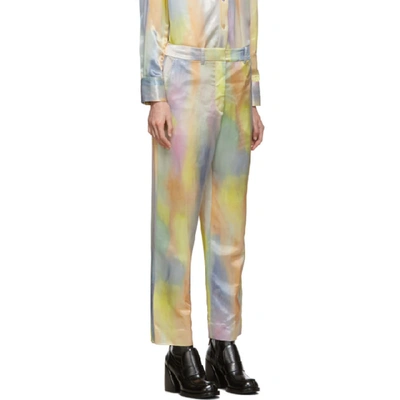 Shop Sies Marjan Multicolor Satin Willa Cropped Trousers In Multi Print