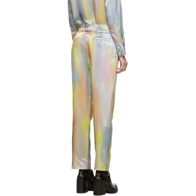 Shop Sies Marjan Multicolor Satin Willa Cropped Trousers In Multi Print