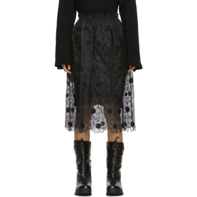 Shop Moncler Genius 4 Moncler Simone Rocha Black Lace Skirt In 999 Black