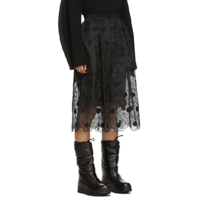 Shop Moncler Genius 4 Moncler Simone Rocha Black Lace Skirt In 999 Black