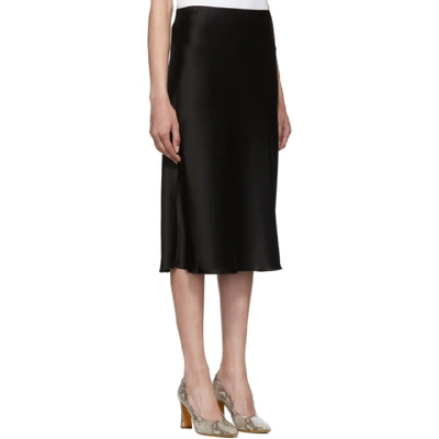 Shop Nanushka Black Zarina Slip Skirt