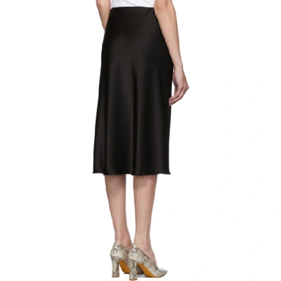 Shop Nanushka Black Zarina Slip Skirt