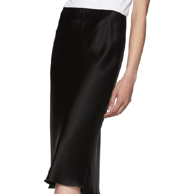 Shop Nanushka Black Zarina Slip Skirt