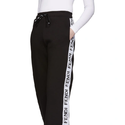 Shop Fendi Black Roma Lounge Pants In F0gme Black