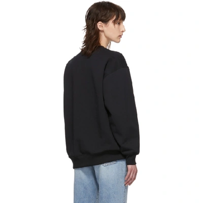 Shop Acne Studios Black Oversized Patch Sweatshirt