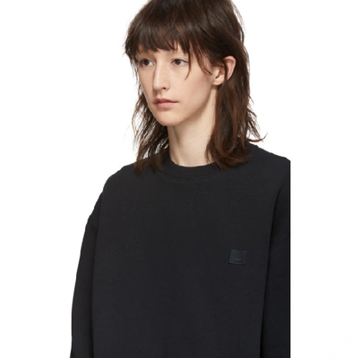 Shop Acne Studios Black Oversized Patch Sweatshirt