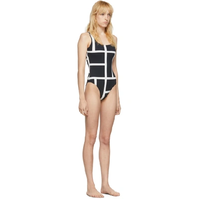 Shop Totême Toteme Black And White Positano One-piece Swimsuit In 909 Negmono