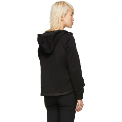 Shop Moncler Black Down Hooded Jacket In 999 Black