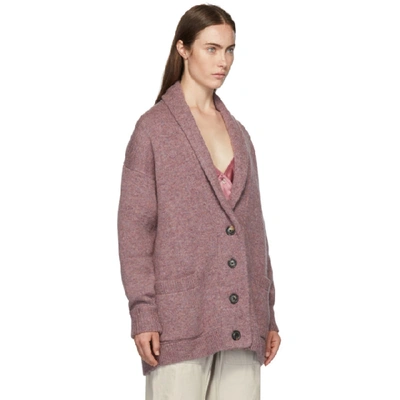 Shop Isabel Marant Étoile Isabel Marant Etoile Pink Malo Double Shetland Cardigan In 40rw Rosewo