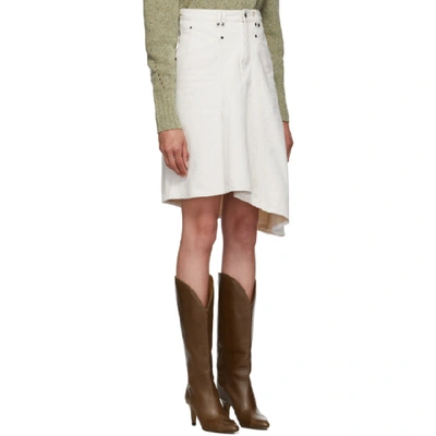 Shop Isabel Marant Off-white Denim Dranel Skirt In 23ec Ecru